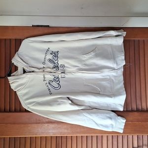 Cabela's woman's size large cream colored zipper up hoodie